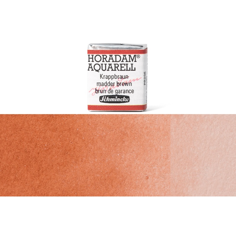 Horadam Watercolor Half Pan, #670 Madder Brown