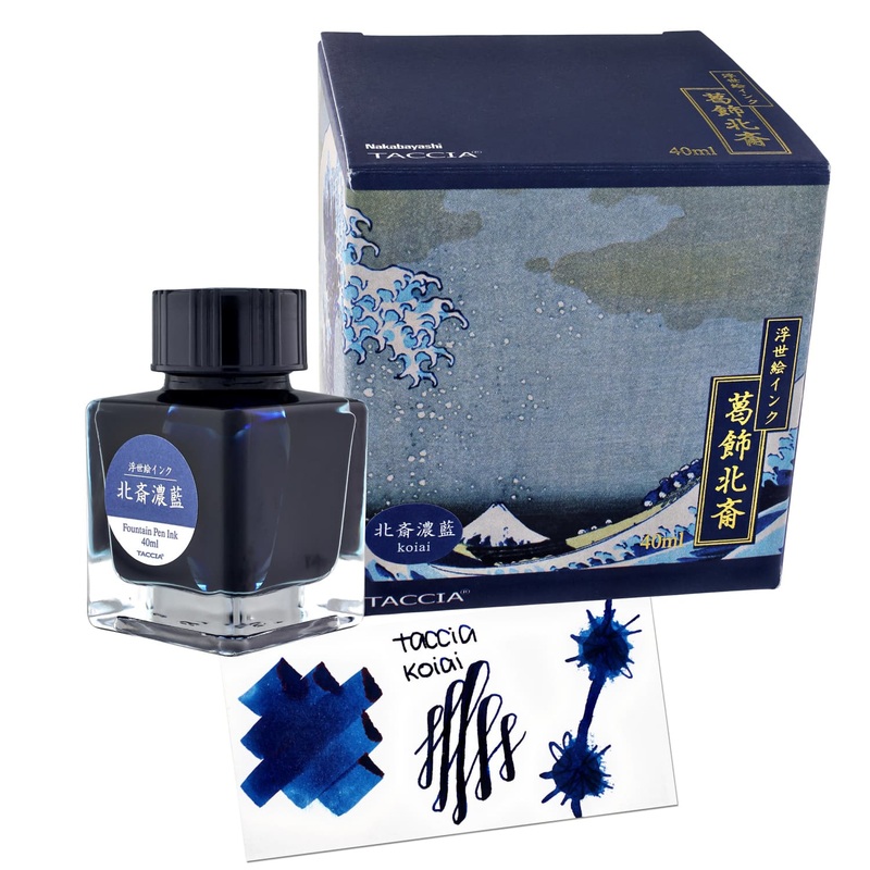 Taccia Hokusai-Koiai (Dark Indigo) Bottled Ink – 40 mL