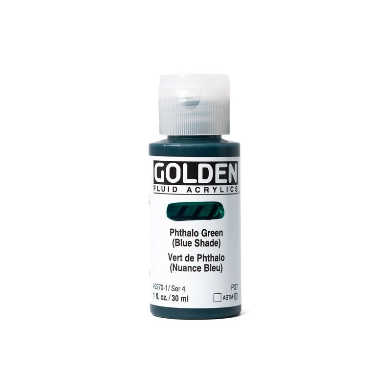 Golden Fluid Acrylics, Phthalo Green (Blue Shade)