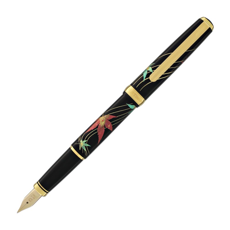 Platinum Classic Maki-e Fountain Pen in Autumn Leaves – 18K Gold Medium
