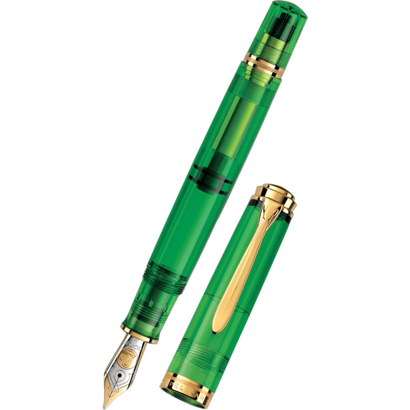 Pelikan Souveran M800 Fountain Pen – Green Demonstrator (Special Edition) Extra Fine