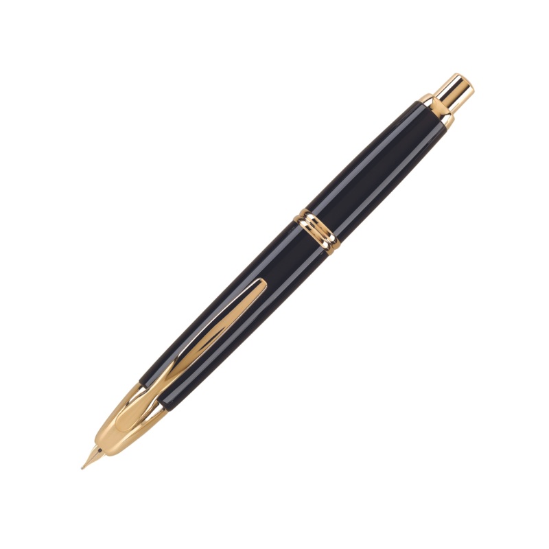 Pilot Vanishing Point Fountain Pen – Black with Gold Trim Fine
