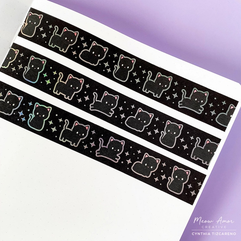 Meow Amor Creative – Void Cat Holographic Foil Washi Tape
