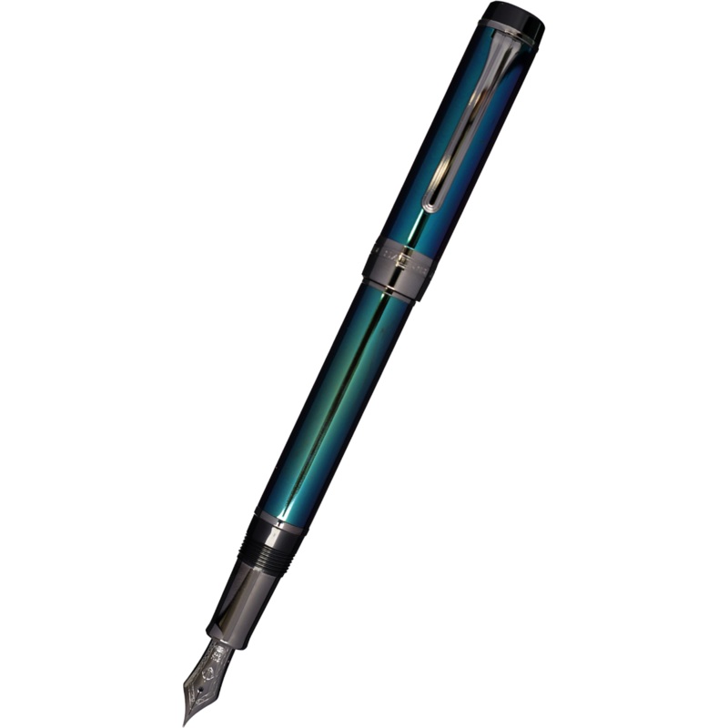 Sailor Cylint Fountain Pen – Blue Lagoon – Black Ion Trim Fine