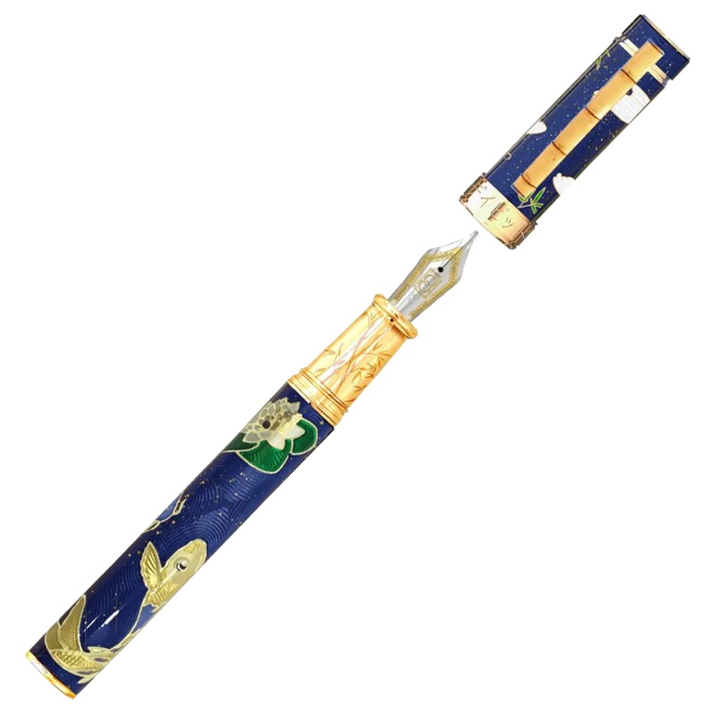 David Oscarson Koi Collection Sapphire Pen Fountain Pen Fine