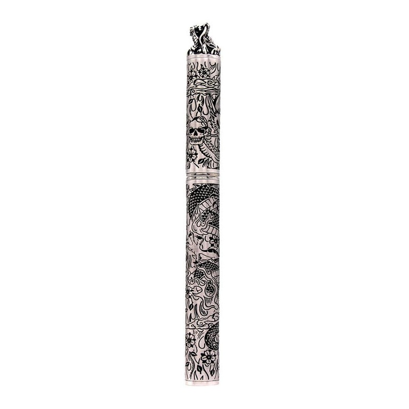 S.T. Dupont Haute Creation Tattoo Collection Fountain Pen – Rhodium Dragon