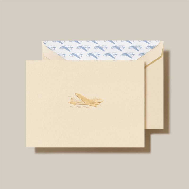 Crane Vintage Airplane Note Card