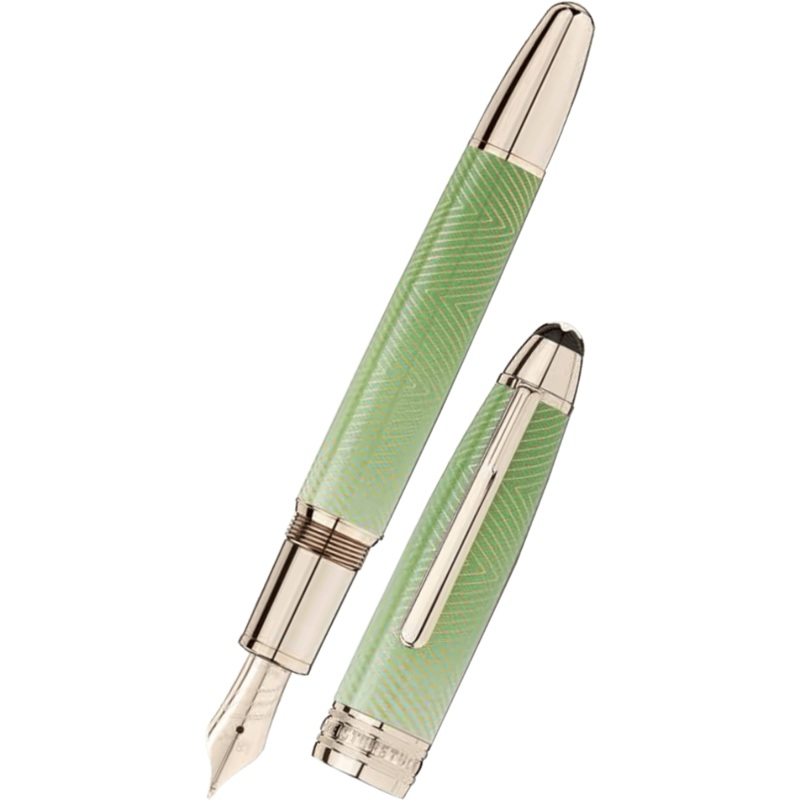 Montblanc Meisterstuck Calligraphy Fountain Pen – Solitaire Celadon Dgrad Curved