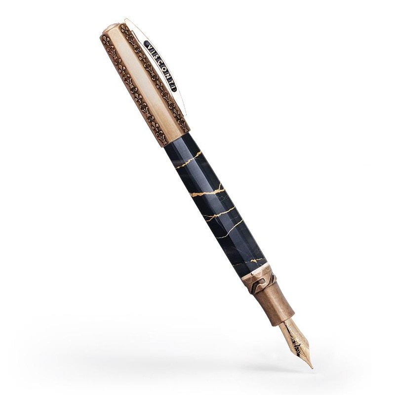 Visconti il Magnifico Fountain Pen – Black Marble Extra Fine