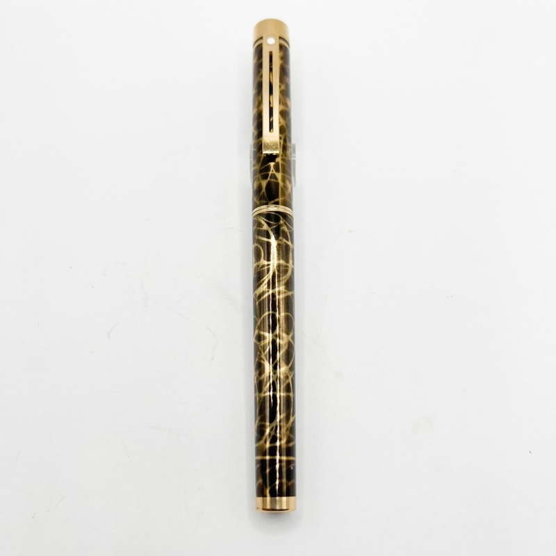 Sheaffer Full Size Targa  Lacque Filigree Pattern Fountain Pen – Medium 14kt Gold Nib