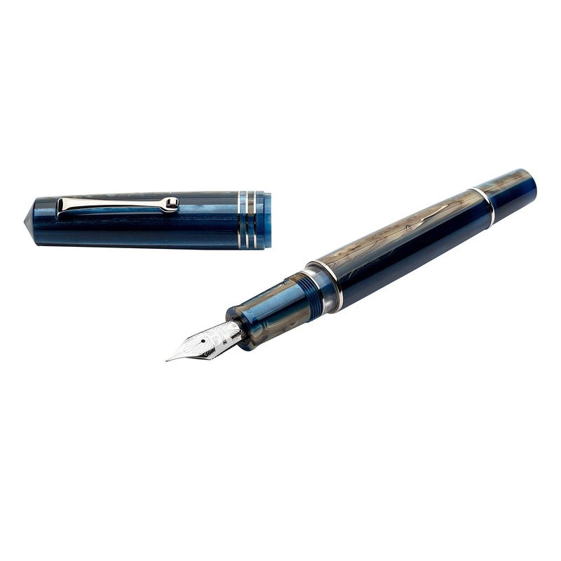 Leonardo Momento Zero Grande 2.0 Fountain Pen – Dark Hawaii CT Extra Fine