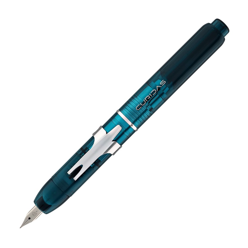 Platinum Curidas Retractable Urban Green Fountain Pen Extra Fine