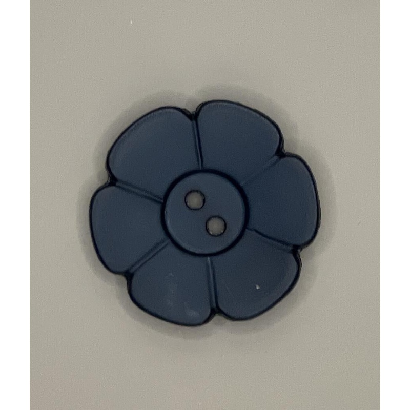 Button-Dark Blue Flower 1.25