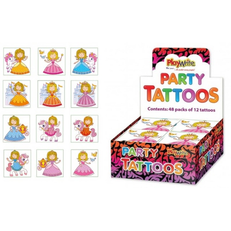 Princess Tattoos – 12 Pack