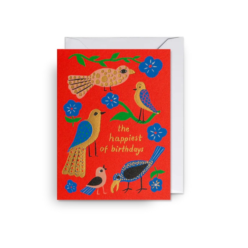 Happiest of Birthdays Birds Mini Card