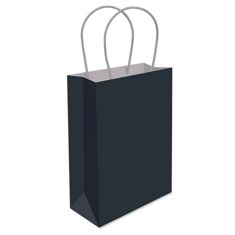 Black Paper Handle Bags – 6 Pack
