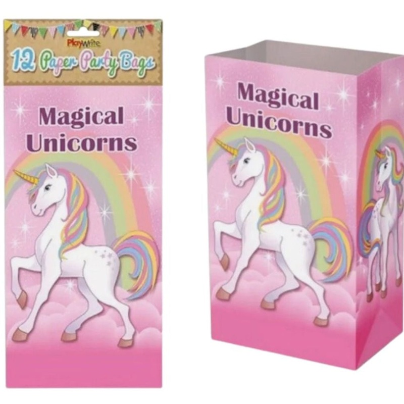 Unicorn Paper Party Bags – 12 Pack