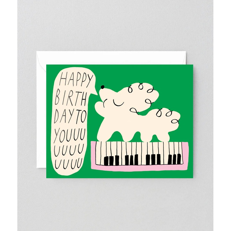 Happy Birthday Dog and Keyboard