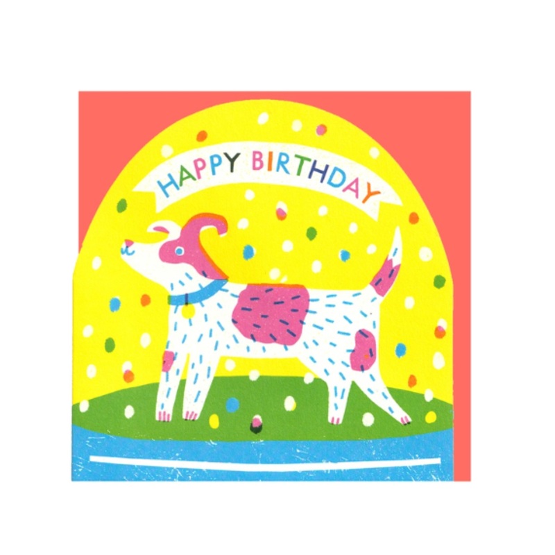 Happy Birthday Dog Snowglobe