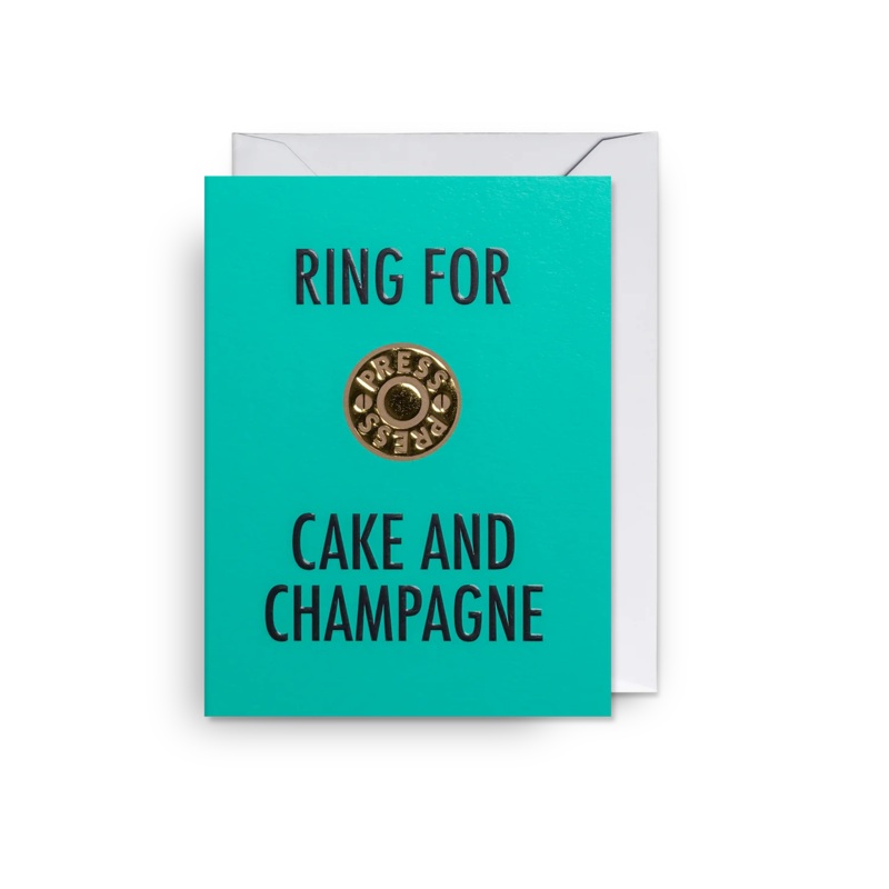 Press for Cake and Champagne Mini Card