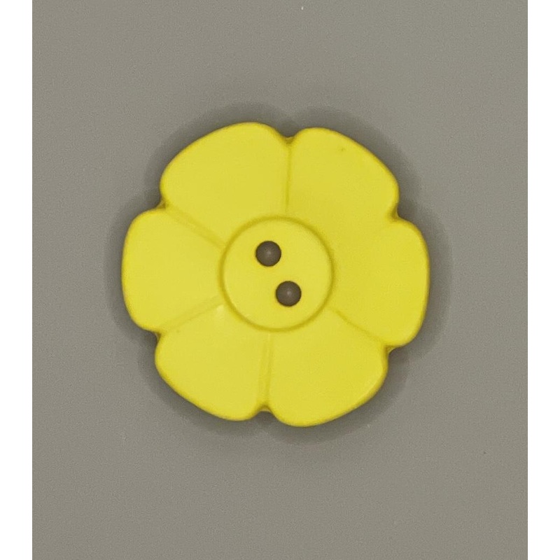 Button-Brt Yellow Flower 1.25