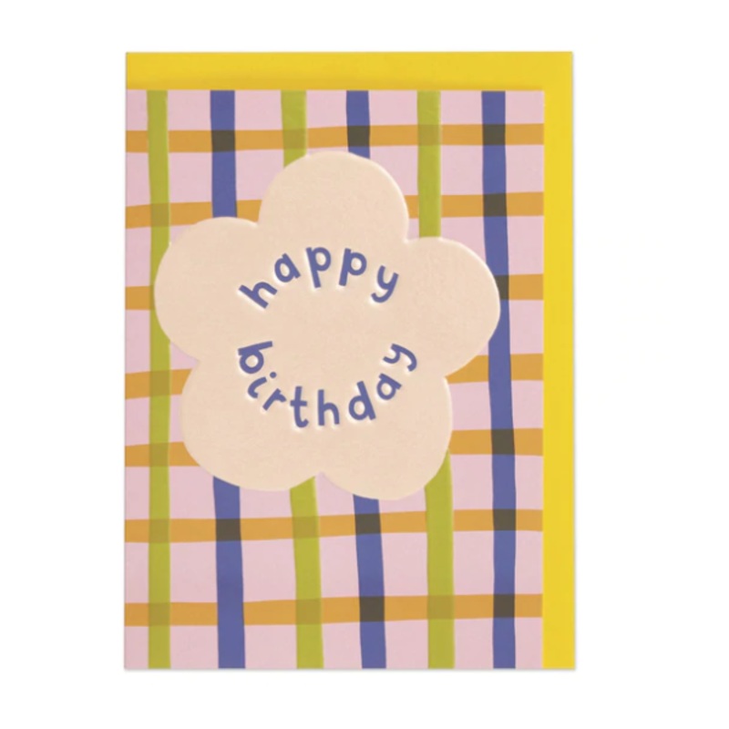 Happy Birthday Check Flower