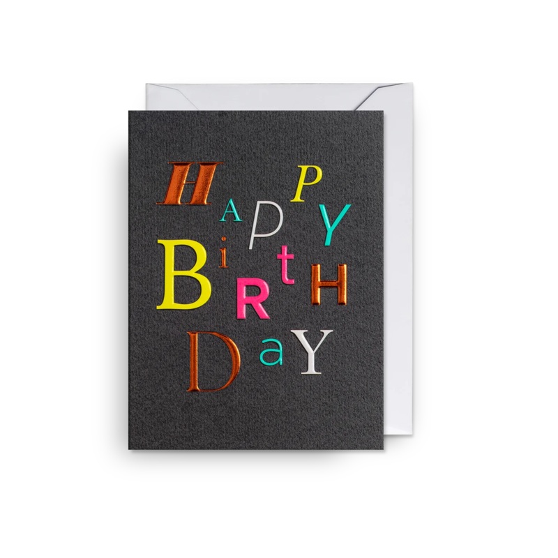 Happy Birthday Type Mini Card