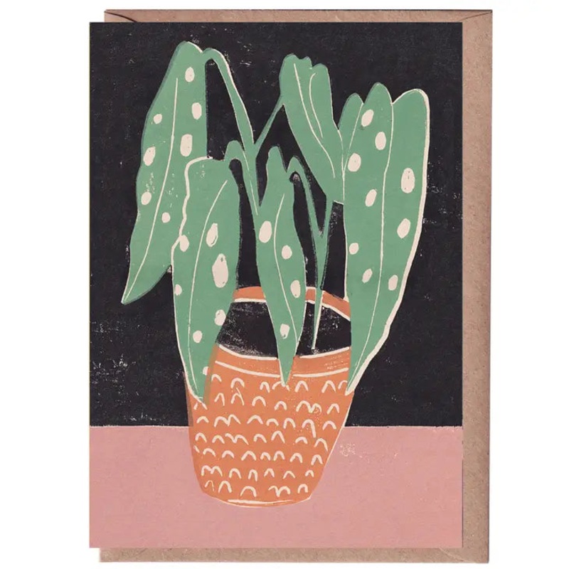 Spotted Begonia Card