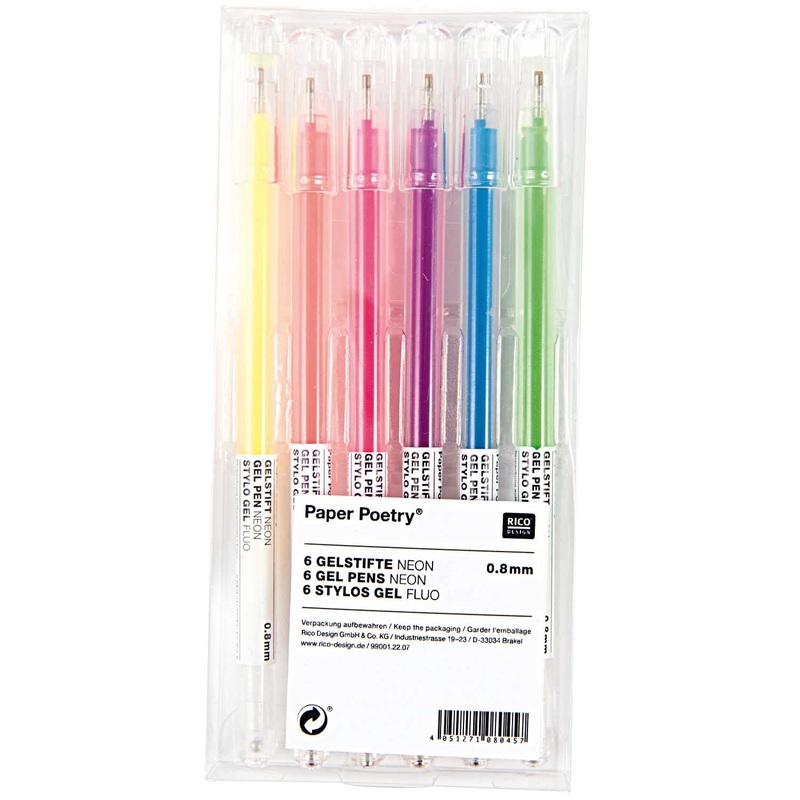 Neon Gel Pen Set