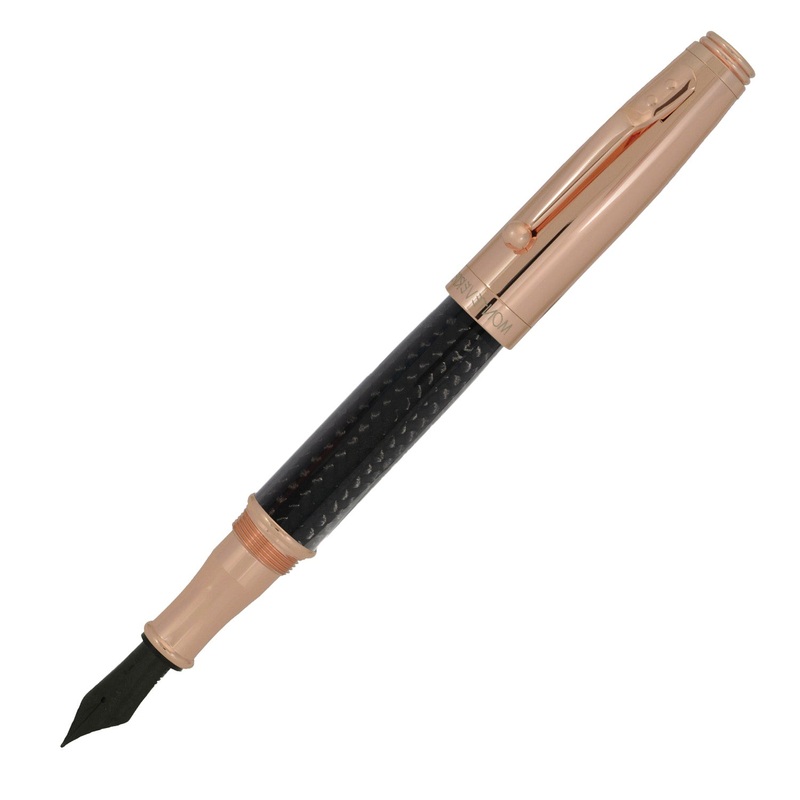 Monteverde Invincia Fountain Pen – Rosegold & Carbon Fibre Extra Fine