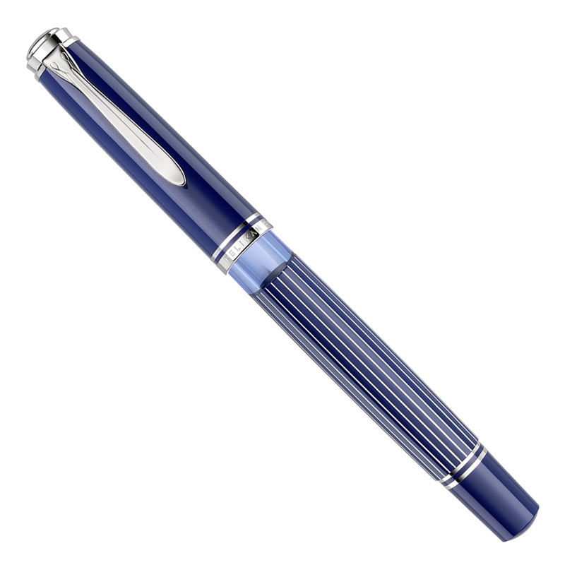 Pelikan M815 Metal Striped Blue – Fountain Pen Extra Fine