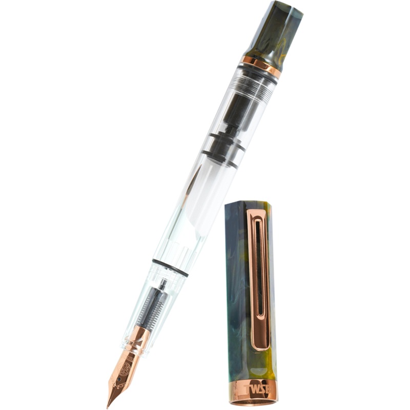 TWSBI  Eco Fountain Pen – Serpentine & Bronze Trim Extra Fine