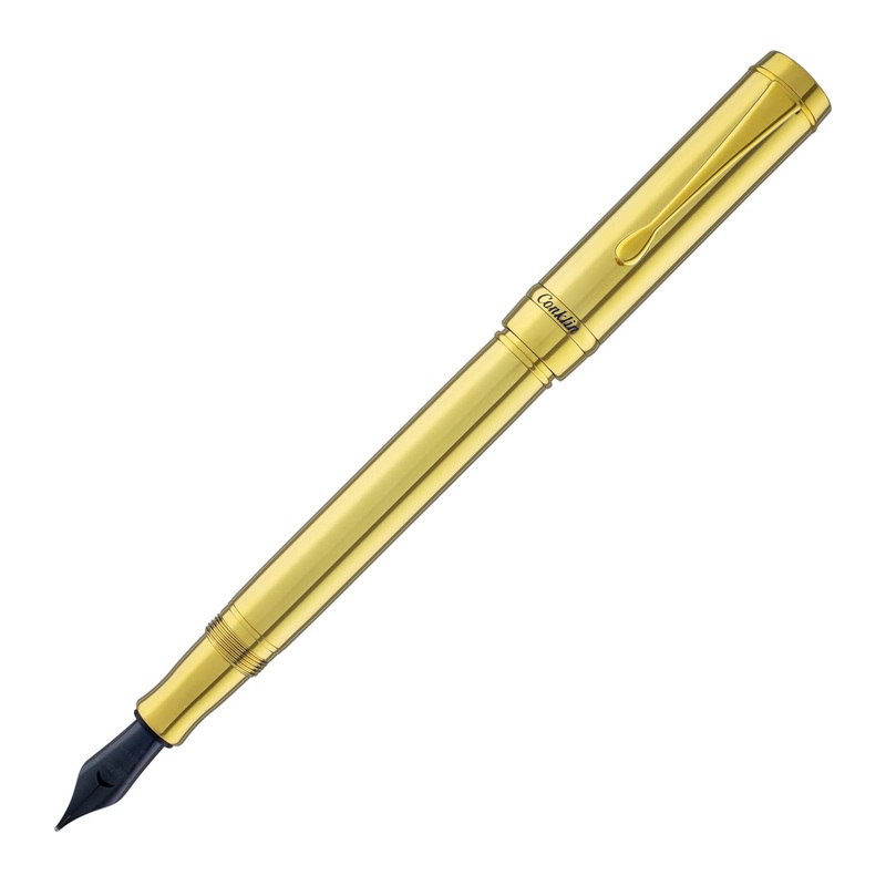 Conklin Duragraph Metal Fountain Pen in Gold Omniflex