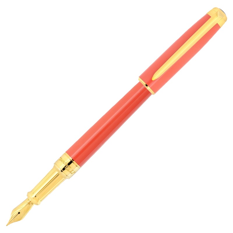 S. T. Dupont Line D Eternity Medium Sized Fountain Pen – Coral GT Extra Fine