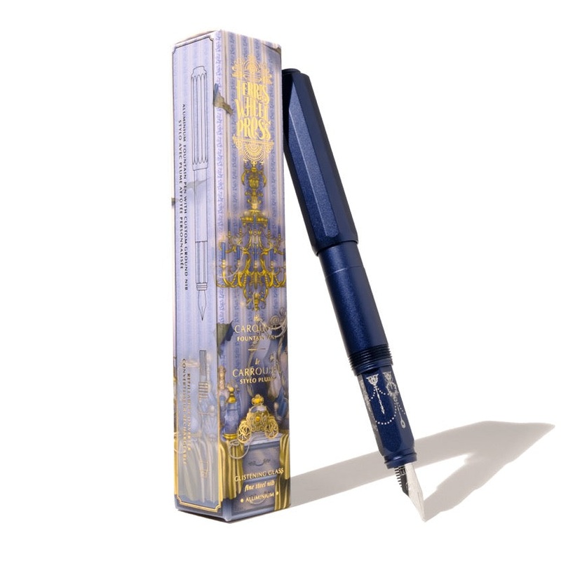 Aluminium Carousel Fountain Pen – Glistening Glass (Medium)