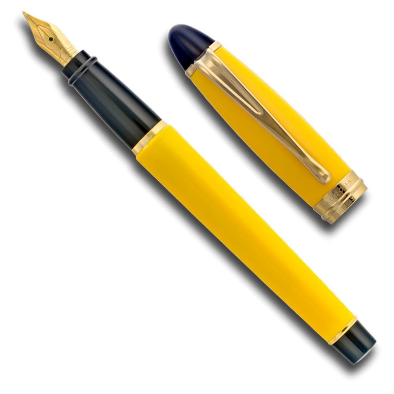 Aurora Ipsilon Fountain Pen Yellow Broad