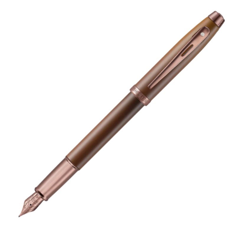 Sheaffer 100 Coffee Edition Fountain Pen – Matt Brown with PVD Trim Fine