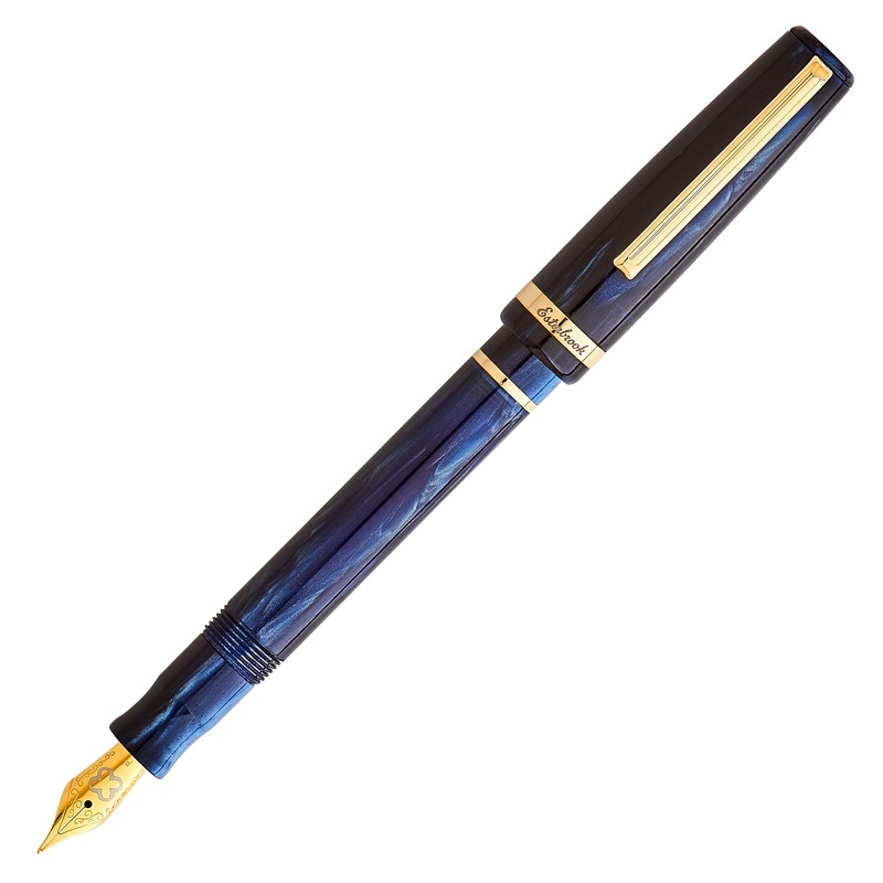 Esterbrook JR Pocket Pen Fountain – Capri Blue with Gold Trim