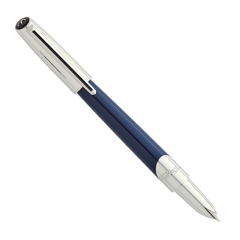 S.T. Dupont Defi Millennium Navy Blue/Chrome – Fountain Pen M