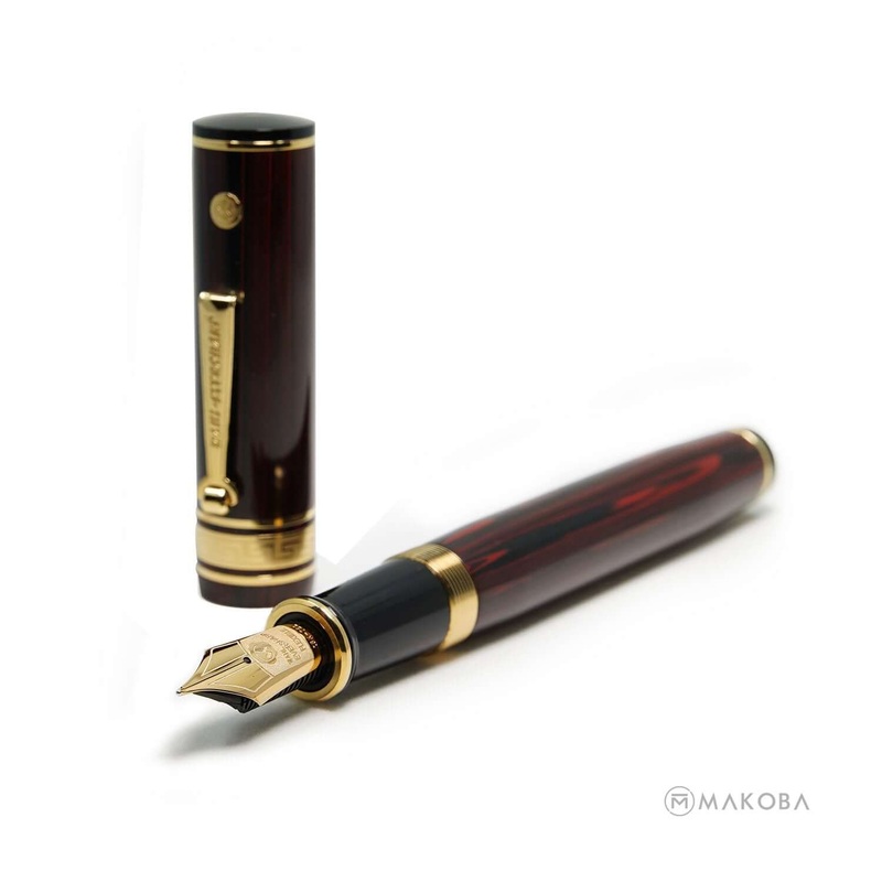 Wahl Eversharp Decoband Oversized Fountain Pen, Rosewood / Gold Trim – 18K Gold Nib Super Flex
