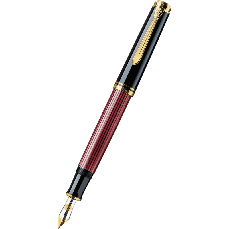 Pelikan Souveran Fountain Pen – M400 Black/Red Fine