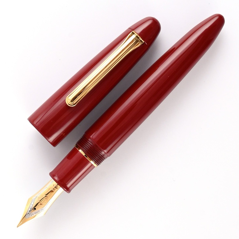 Sailor 1911 King of Pen Color Urushi Kaga Fountain Pen – Wine Red GT Medium
