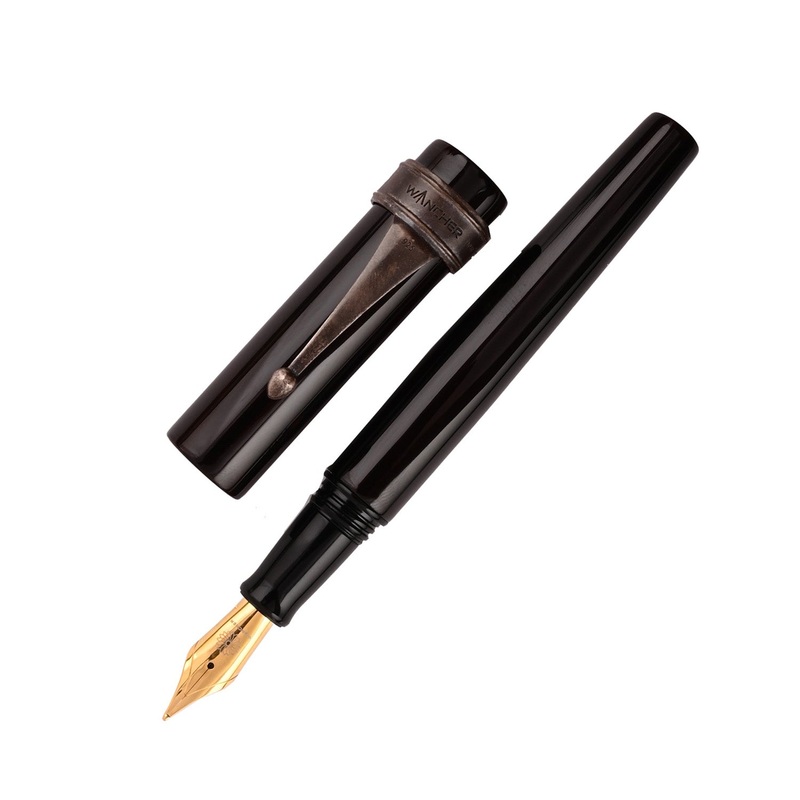 Wancher Sekai Aizu Urushi Fountain Pen – Ebony CT Extra Fine