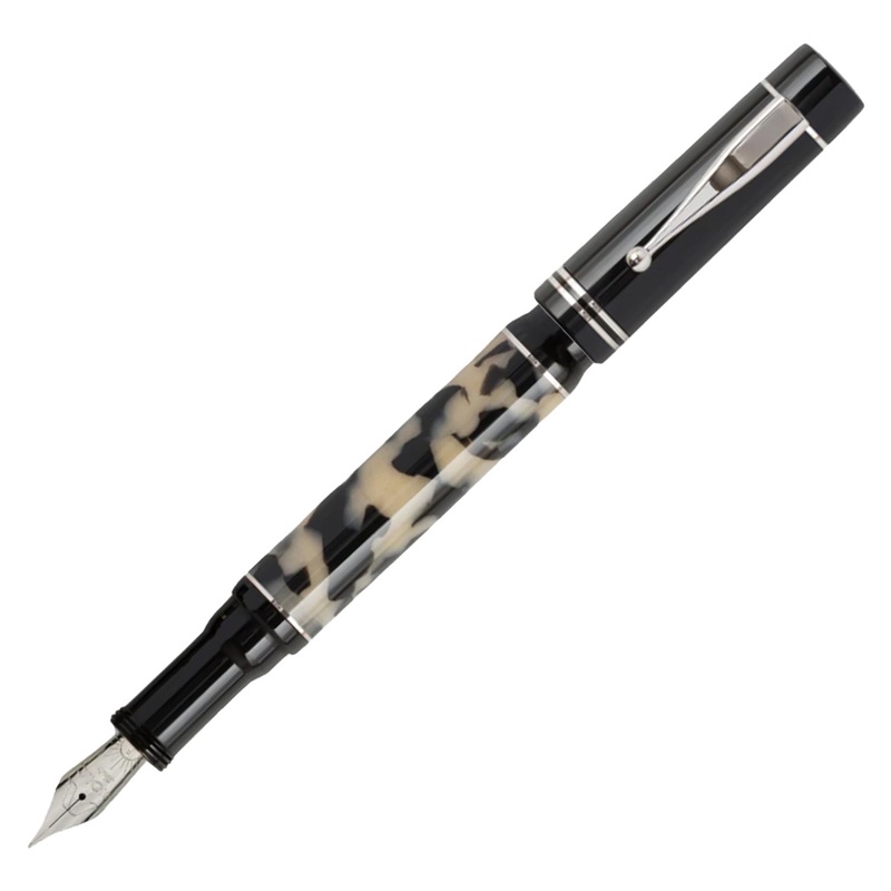 Gioia Alleria Fountain Pen – Tramonto Black Tortoise CT Fine