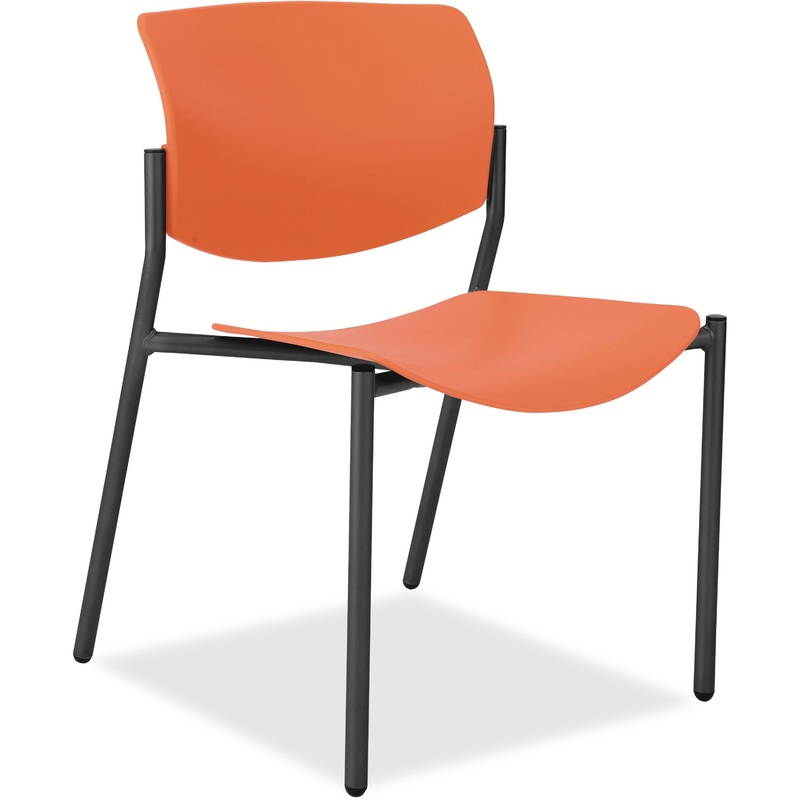 Lorell Advent Molded Stack Chairs – Orange Seat Color – Plastic Seat Material – Orange Back Color – Plastic Back Material – Black, Powder Coated Frame Color – Tubular Steel Frame Material – Four-legged Base – 2 / Carton