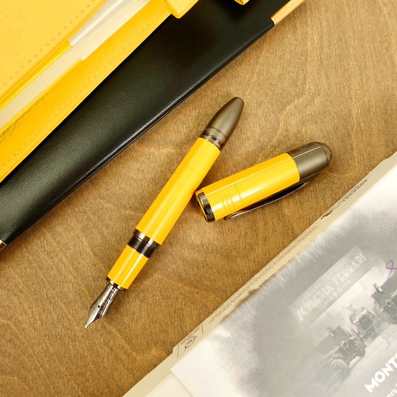 Montblanc Enzo Ferrari Yellow Fountain Pen (Great Characters Special Edition) Fine