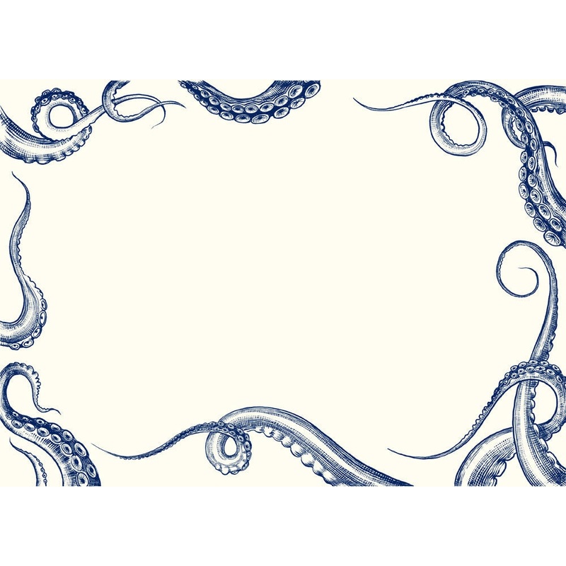 Alexa Pulitzer Octopus Undulation Note Card with Plain Envelope