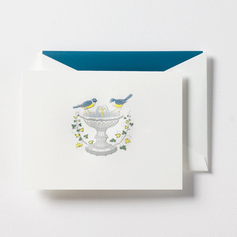 Crane Birdbath Note (10 ea)