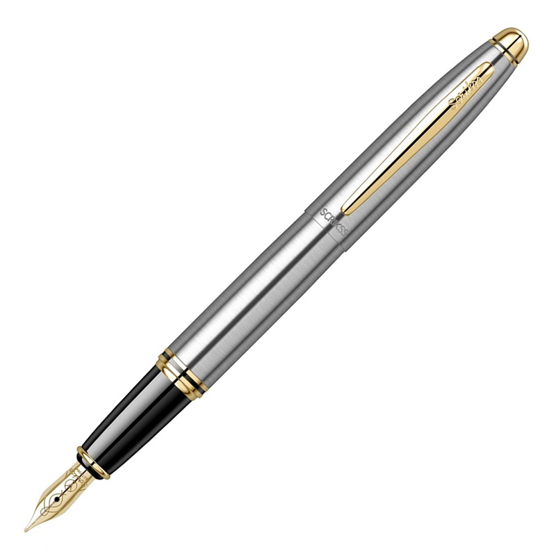 Scrikss Knight 88 Fountain Pen – Chrome GT Medium