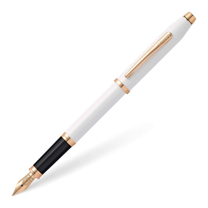 Cross Century II Pearlescent White Lacquer Fine Nib Fountain Pen AT0086-113FF
